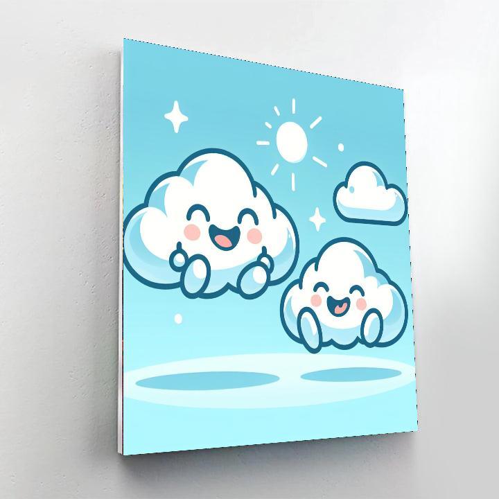 Happy Cloud Family Painting By Numbers Kit