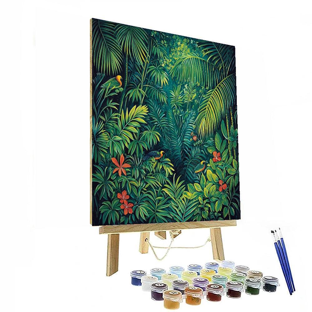 Henri Rousseau Inspired Soothing Rainforest Escape  Paint By Numbers