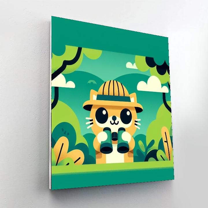 Adventure Cat Safari Numbered Painting Kits