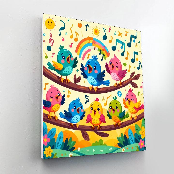 Chirpy Bird Choir Painting Number Kit
