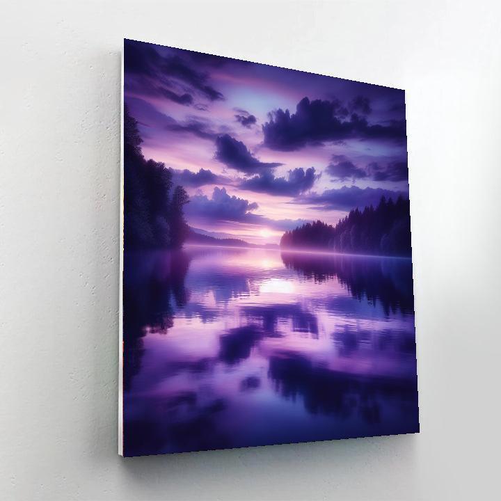 Serene Lakeside Evening DIY Paint By Numbers