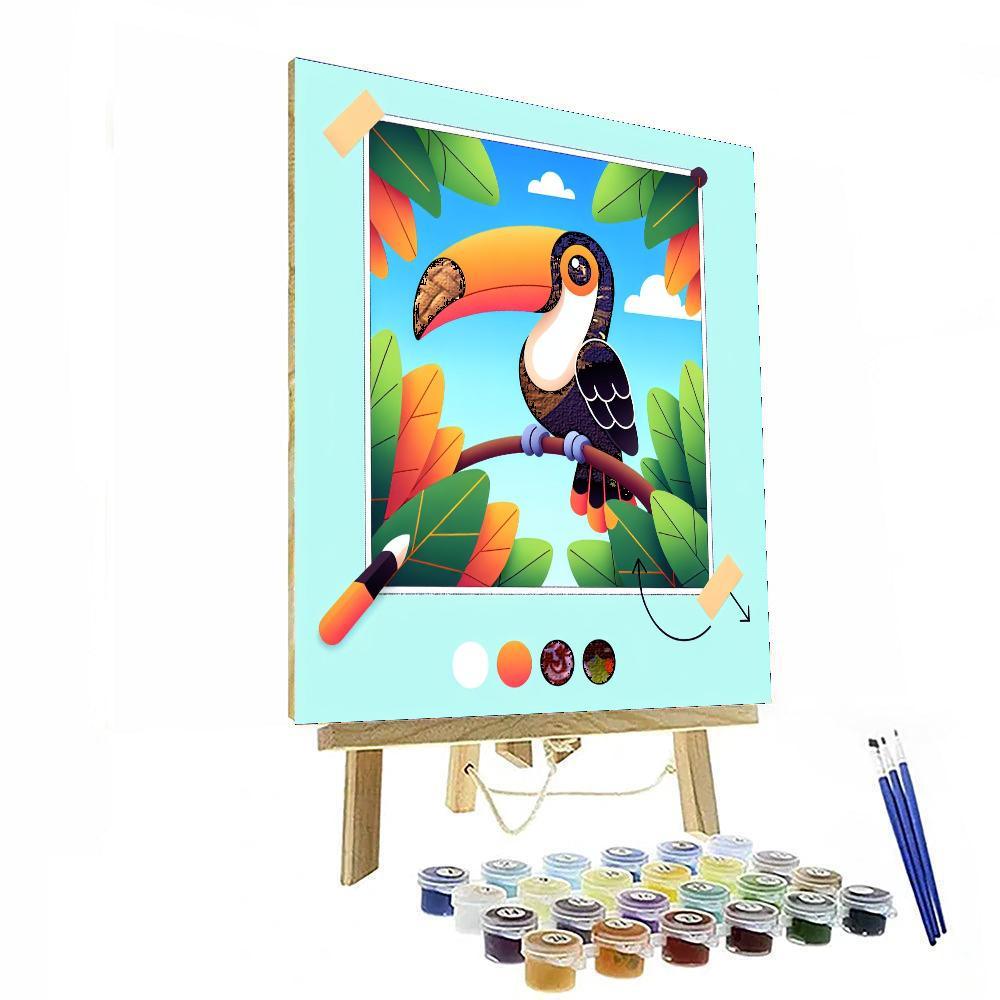 Mysterious Jungle Toucan Paint By Color