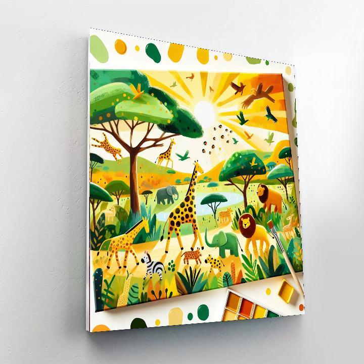 Bright Safari Adventure Numbered Painting Kits