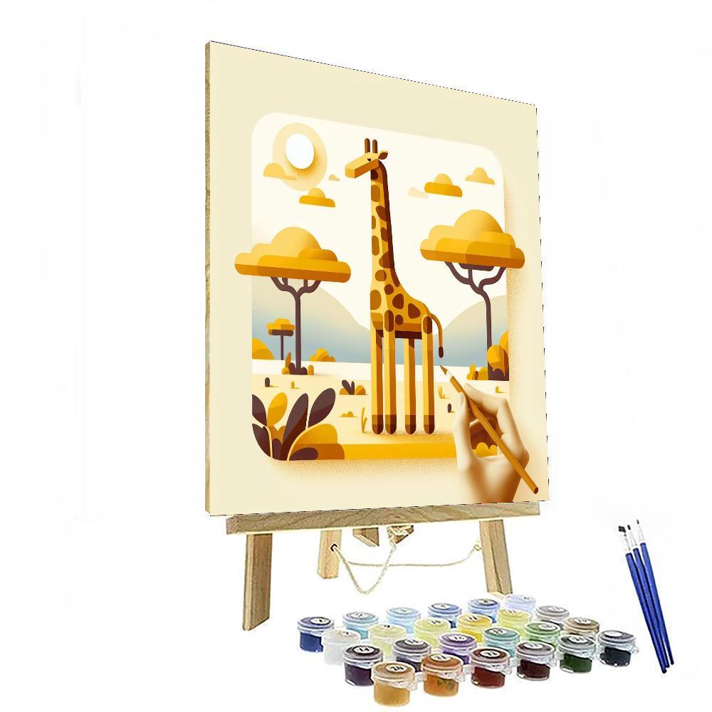Gentle Giraffe Gazing Paint By Color
