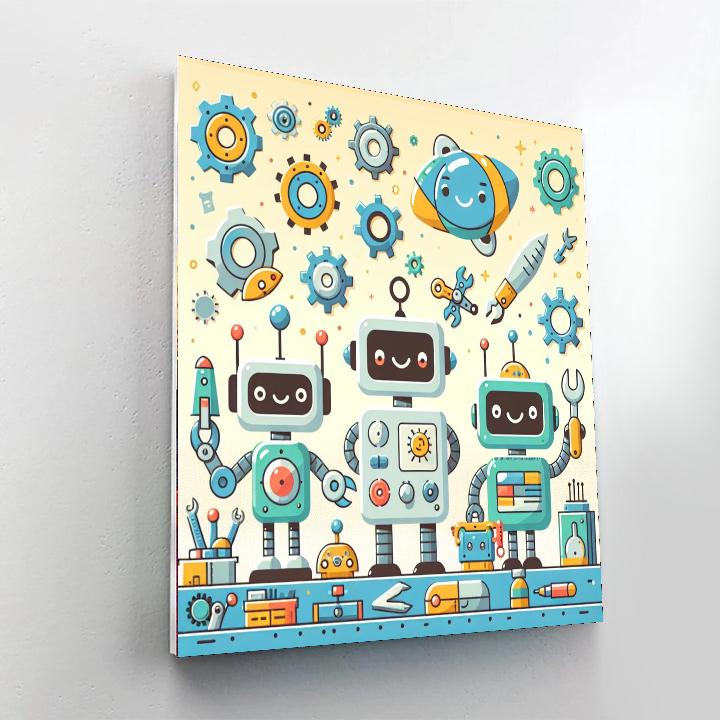 Robot Builders League Numbered Painting Kits