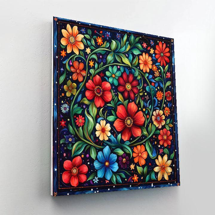 Frida Kahlo Inspired Harmony Of Flora And Cosmos  Numbered Painting Kits