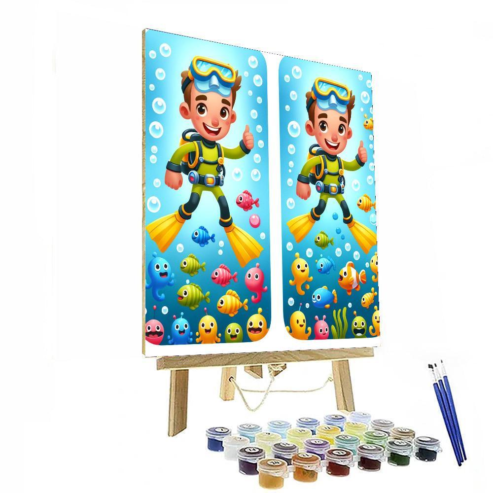 Friendly Ocean Explorers Paint By Numbers Art