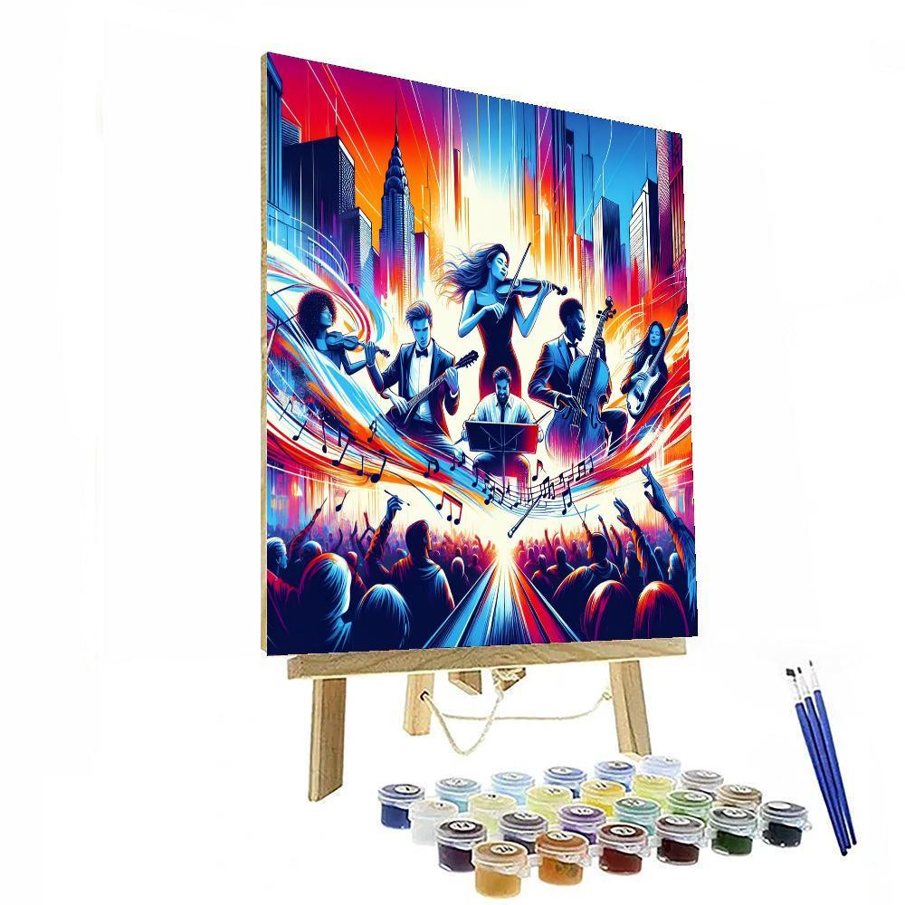 Dynamic Urban Symphony DIY Paint By Numbers