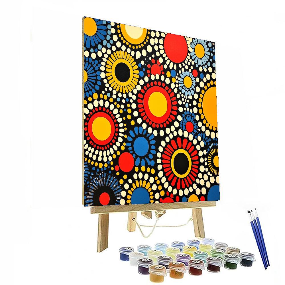 Yayoi Kusama Inspired Infinite Dots  DIY Paint By Numbers