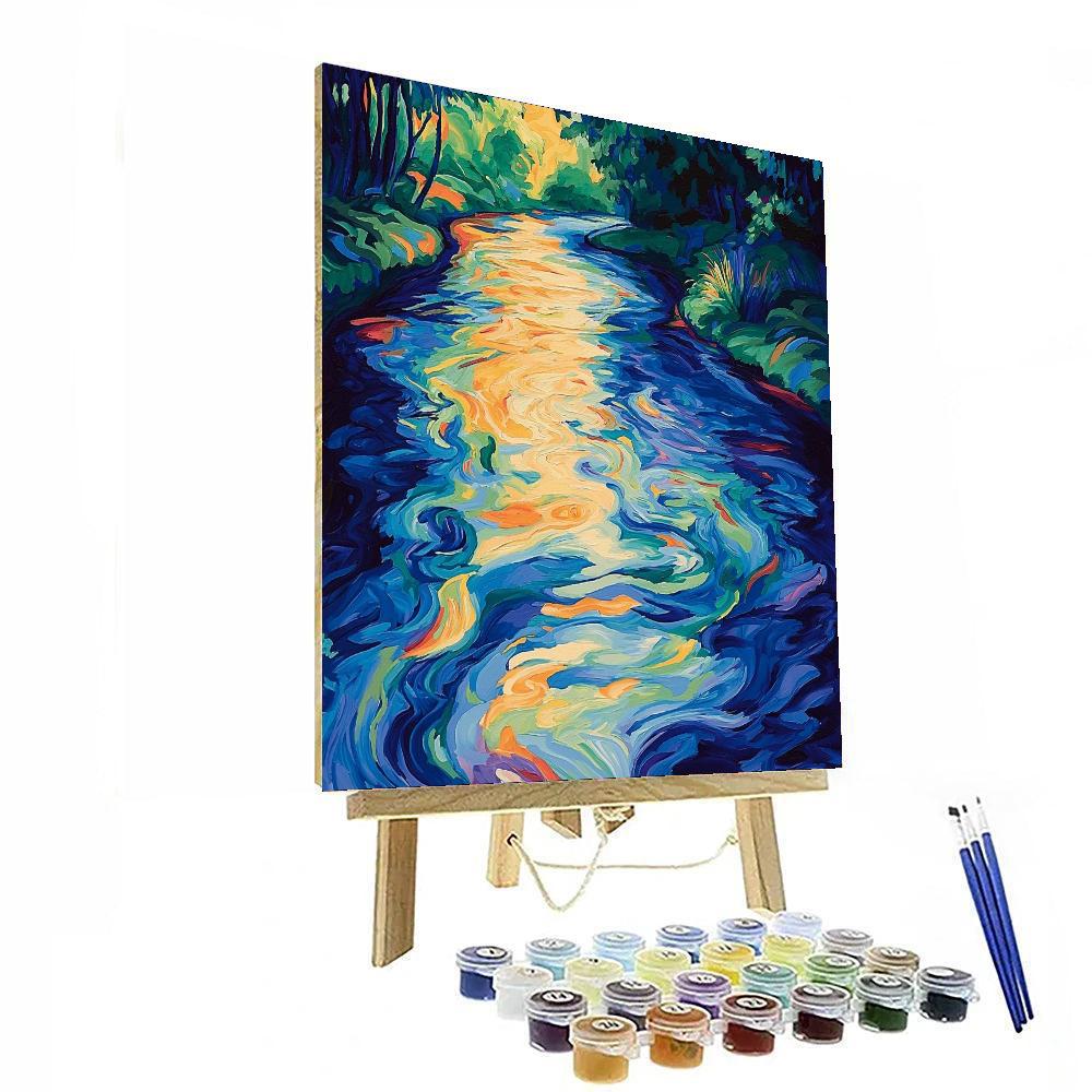 Frida Kahlo Inspired Rivers Of Inner Reflection  Numbered Painting Kits