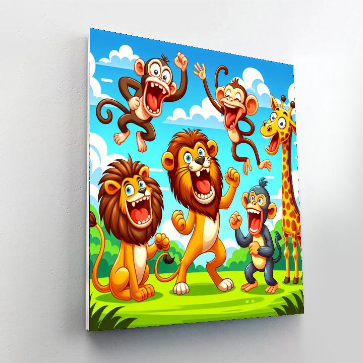 Funny Wild Animals Paint By Numbers