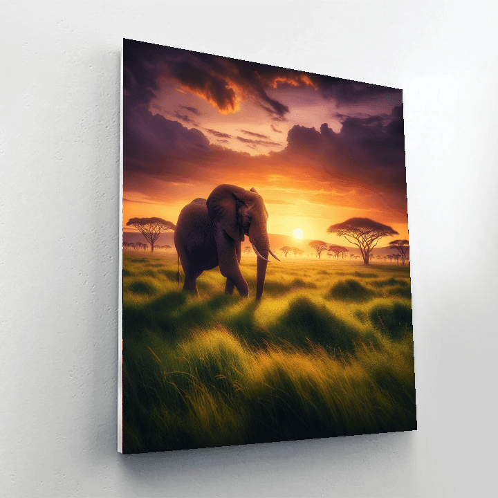 Elephant's Grace Painting Number Kit