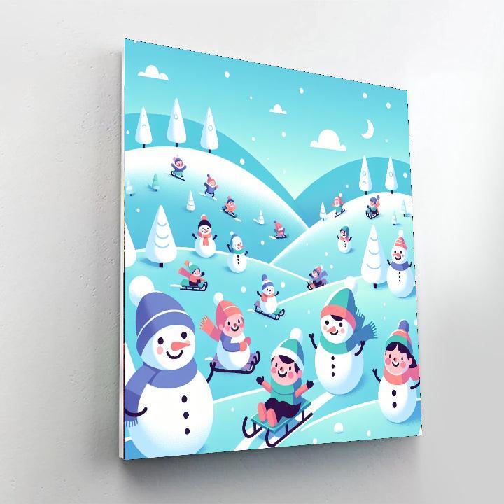 Frosty Fun Festivities Number Painting