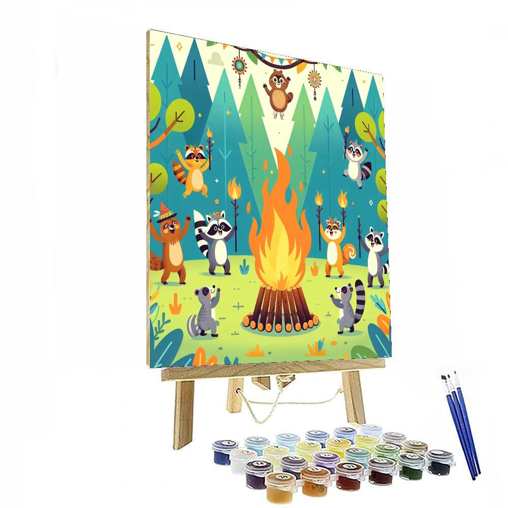 Joyful Forest Festival Painting Number Kit