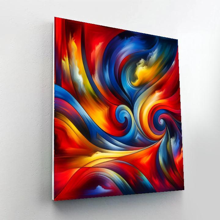 Abstract Whirlwind Harmony Painting By Numbers Kit
