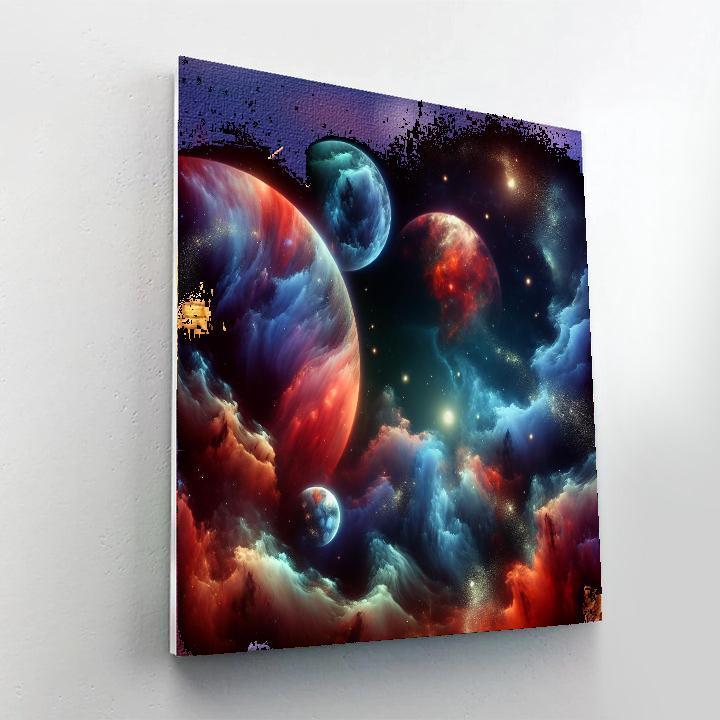 Celestial Planetary Marvels Painting Number Kit
