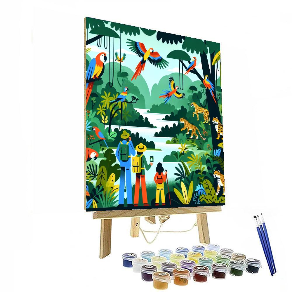 Rainforest Explorer Expedition Paint By Numbers Art