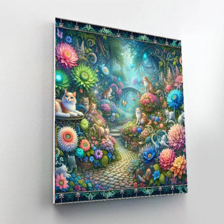 Enchanted Cat Wonderland Numbered Painting Kits