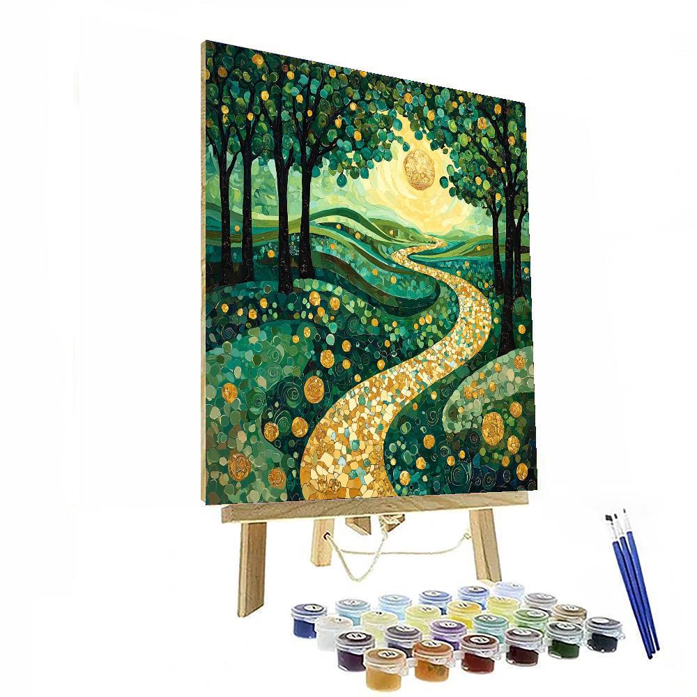 Gustav Klimt Inspired Dreams Of Elysium  Paint By Numbers Kits