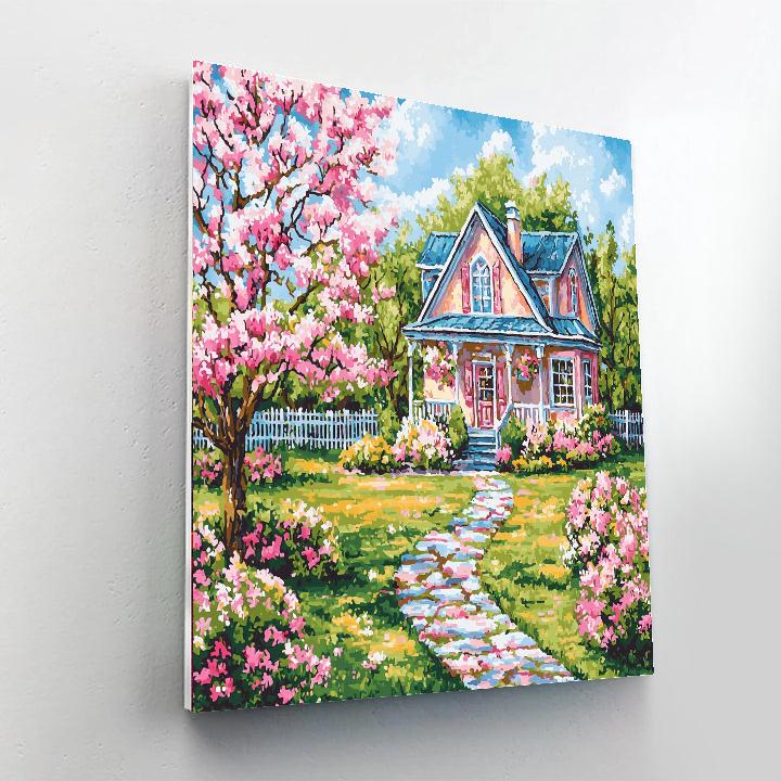 Picnic Under The Blossoms Paint By Numbers