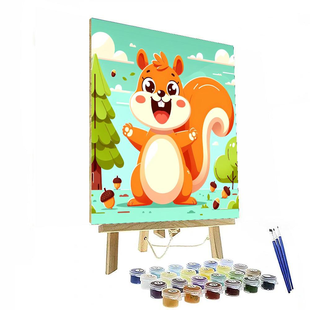 Jolly Squirrel Numbered Painting Kits