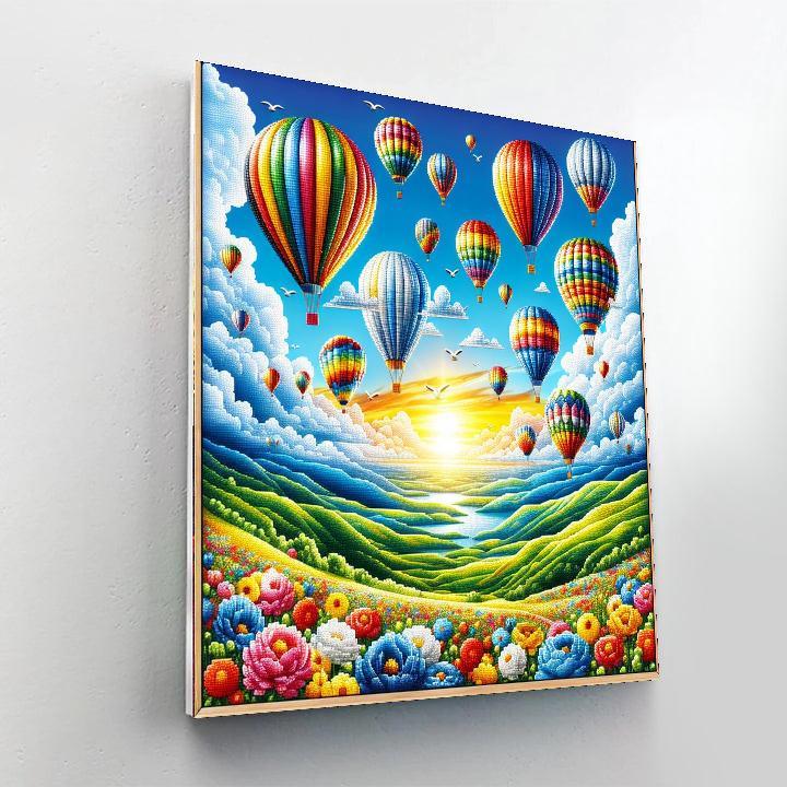 Aerial Balloon Journey Numbered Painting Kits