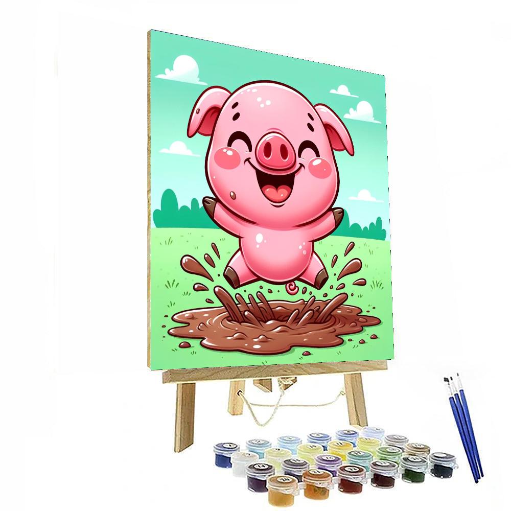 Giggly Piglet Paint By Numbers Art