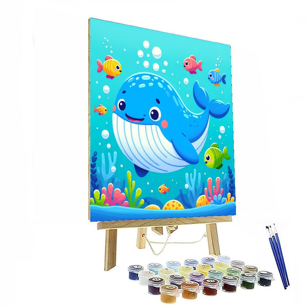 Majestic Whale Adventure Painting Number Kit