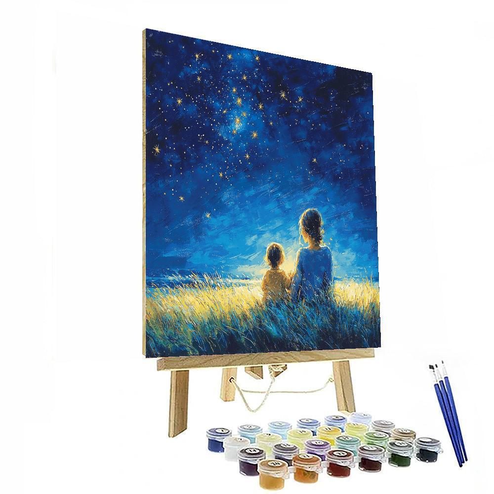 Holding Hands Under Stars Numbered Painting Kits