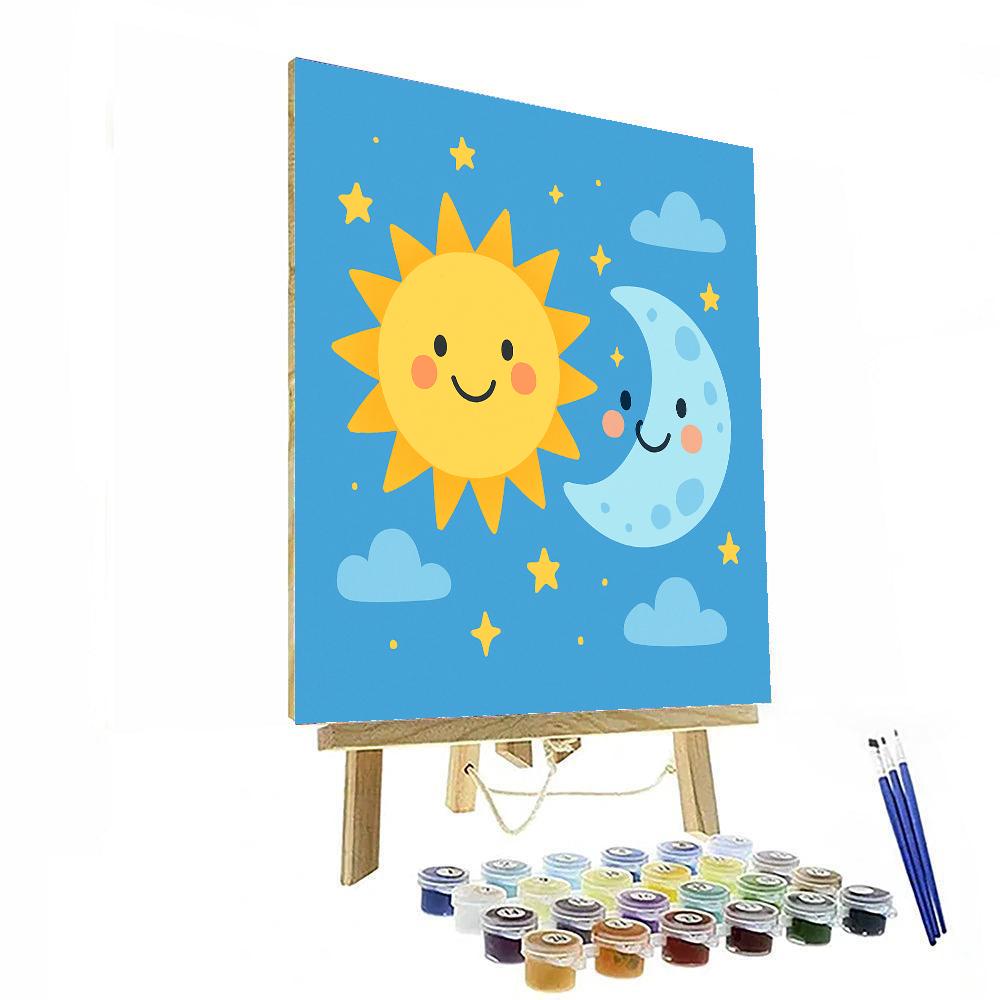 Charming Sun And Moon Numbered Painting Kits