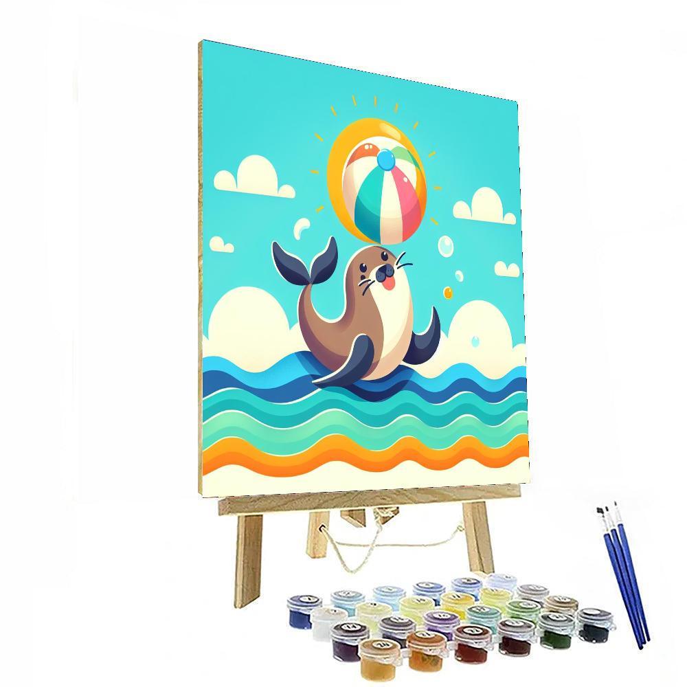 Silly Sealion Painting Number Kit