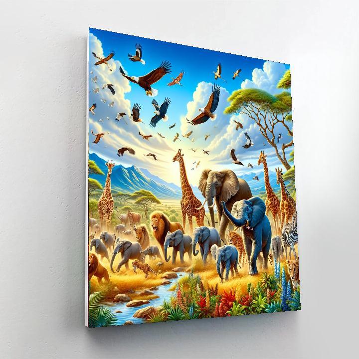 Safari Wildlife Wonder Paint By Numbers Art