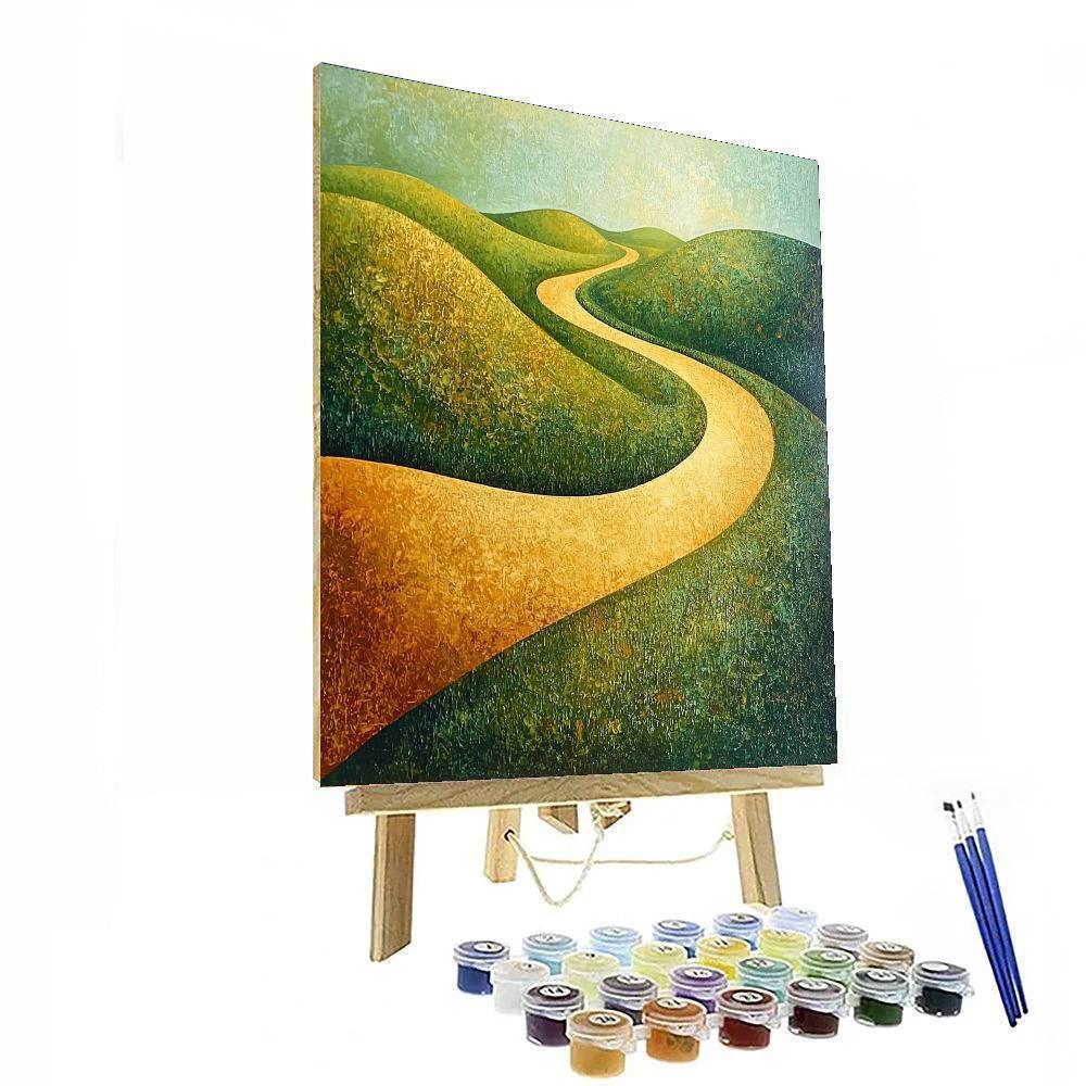 Nandalal Bose Inspired Tranquil Pathways  Painting Number Kit