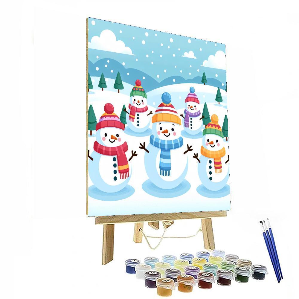Spectacular Snowmen Numbered Painting Kits