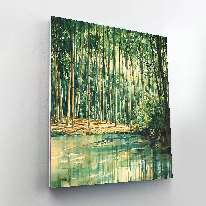 Nandalal Bose Inspired Harmony Of Bamboo Groves  Painting Number Kit