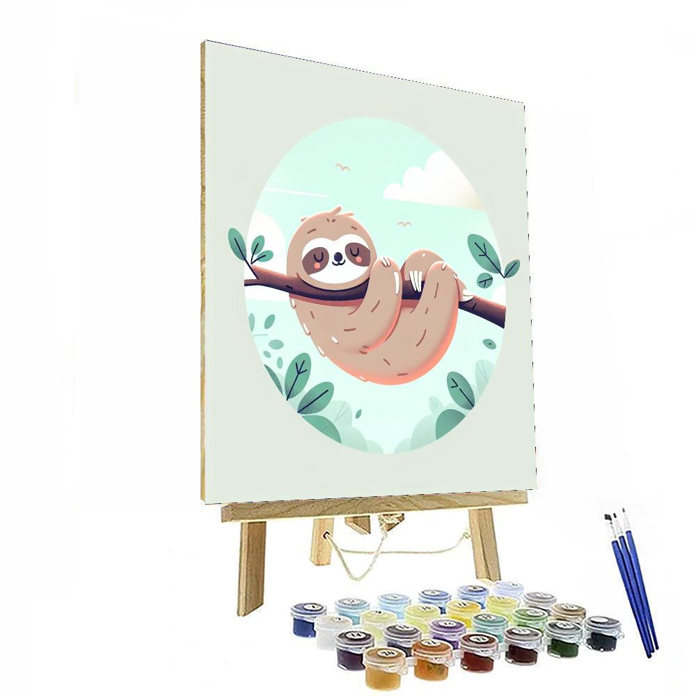 Snuggly Sloths Numbered Painting Kits