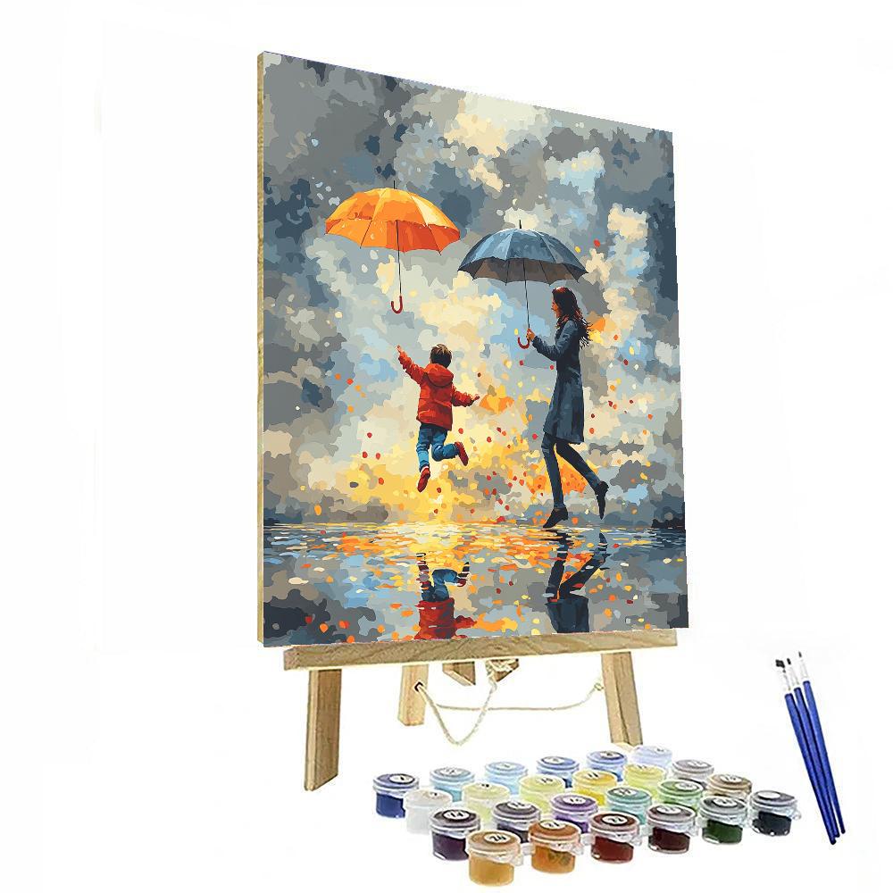 Splashing In Puddles Paint By Number