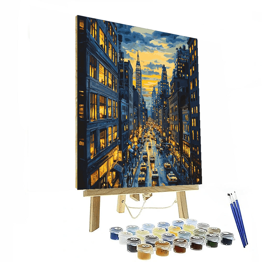 Edward Hopper Inspired Dreamy City Nights  Paint By Color