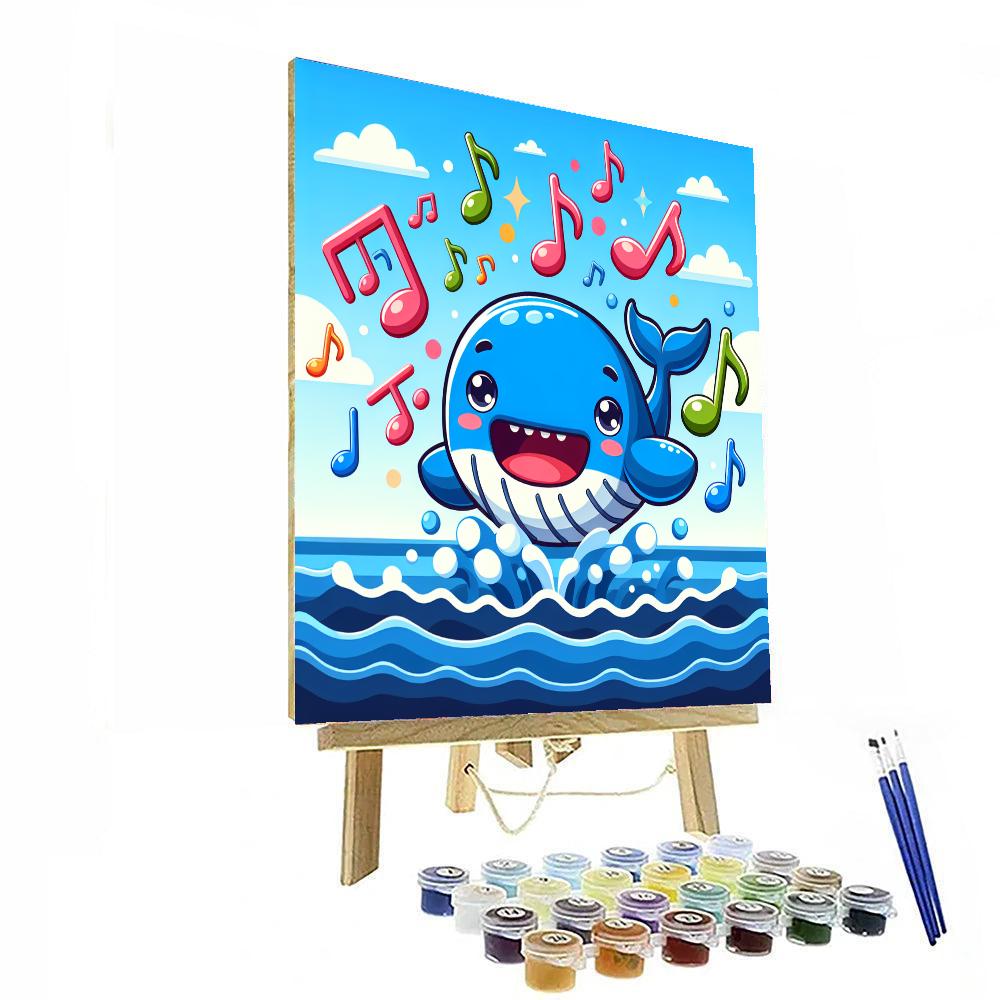 Whale's Splashing Ocean Concert Paint By Numbers Kits