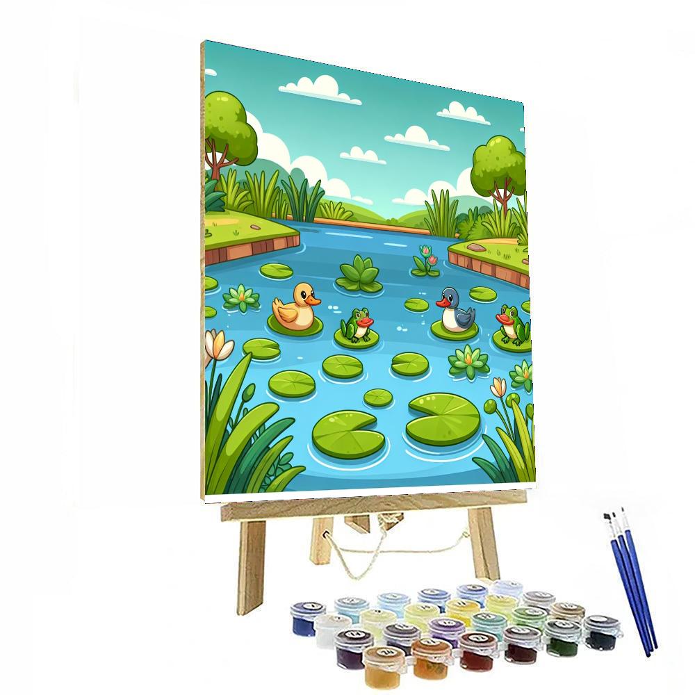 Peaceful Pond Life Painting By Numbers Kit