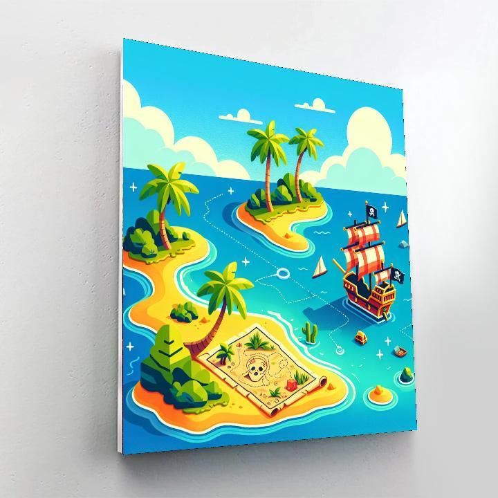 Secret Pirate Treasure Paint By Numbers Art