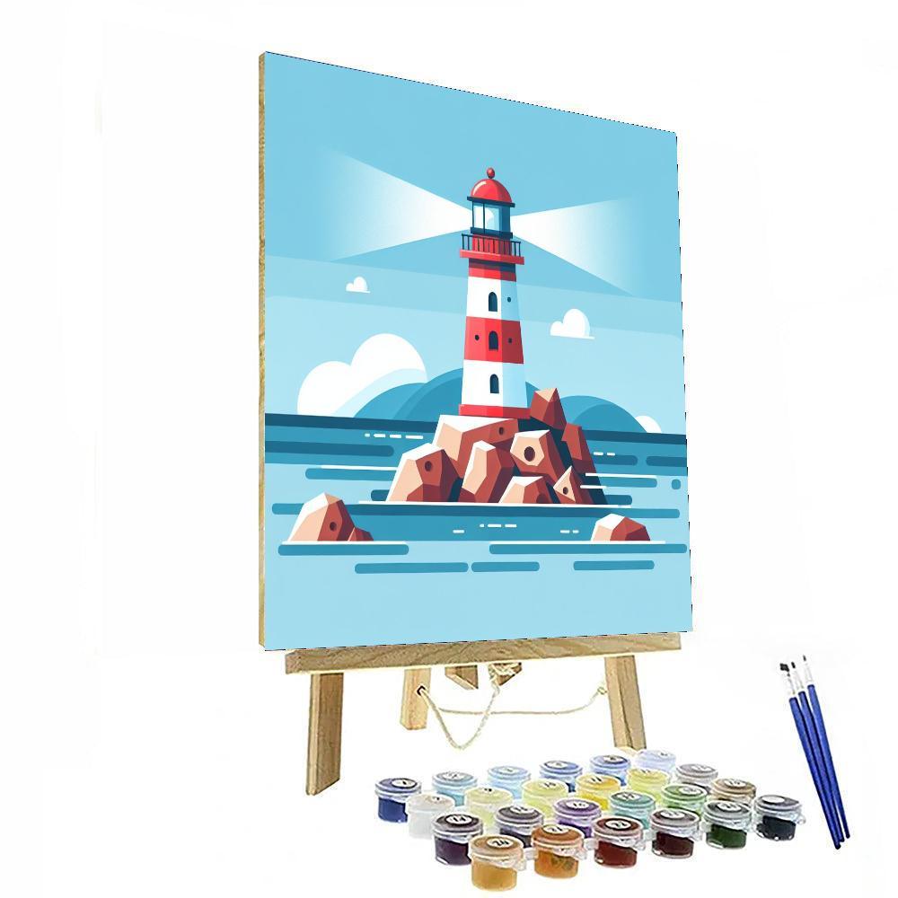 Lighthouse Lagoon Paint By Numbers