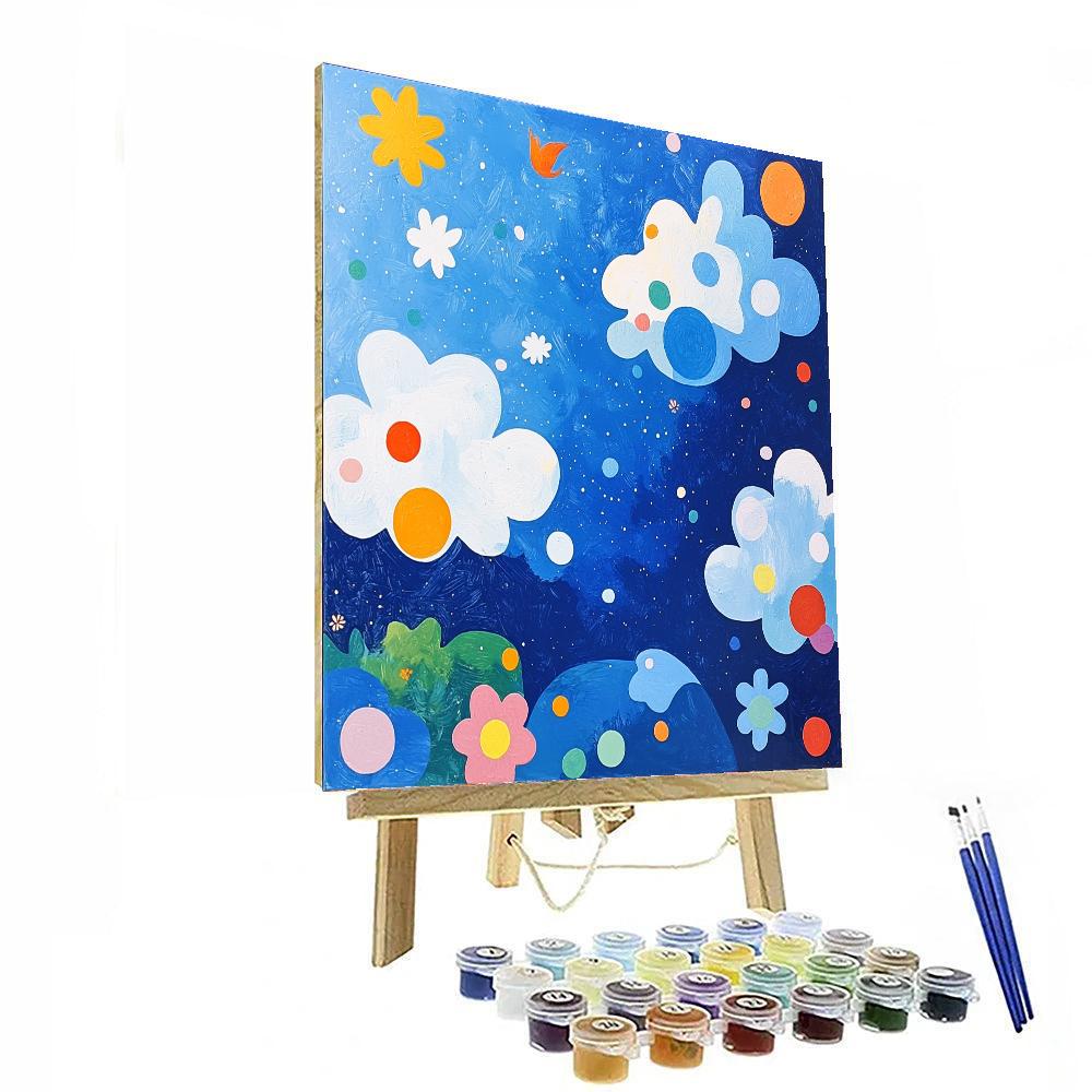 Joan Miró Inspired Fanciful Clouds  Paint By Number