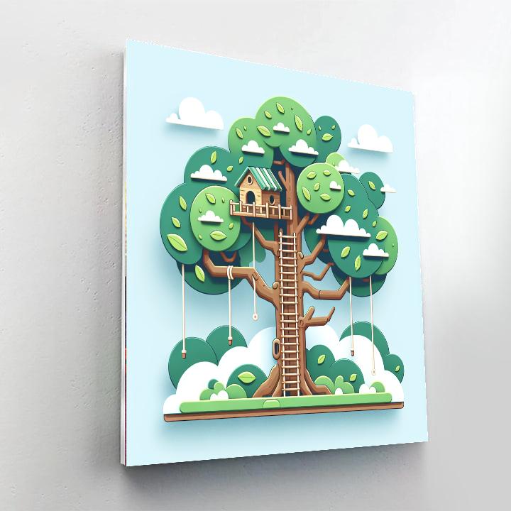 Fairy Tale Treehouse Painting By Numbers Kit