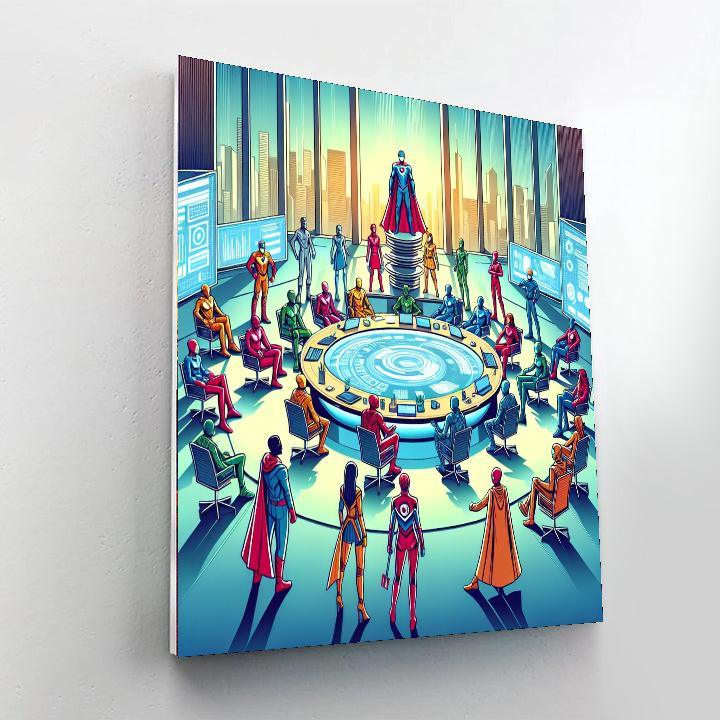Superhero Headquarters Paint By Numbers
