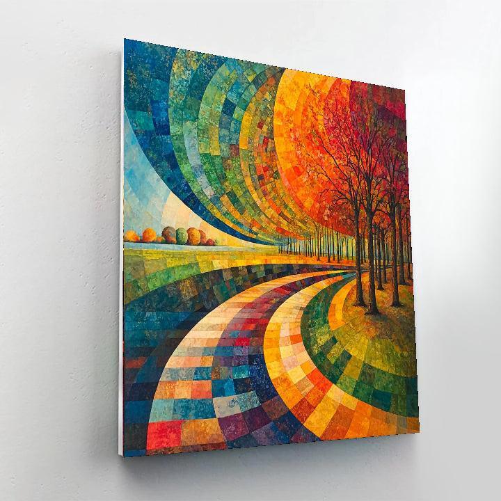 Robert Delaunay Inspired Prismatic Symphony Of Nature  Paint By Color