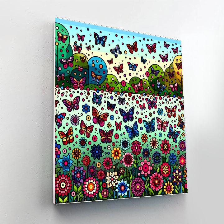 Garden Butterfly Magic Painting By Numbers Kit