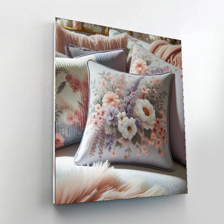 Petal Harmony Cushion Painting Number Kit