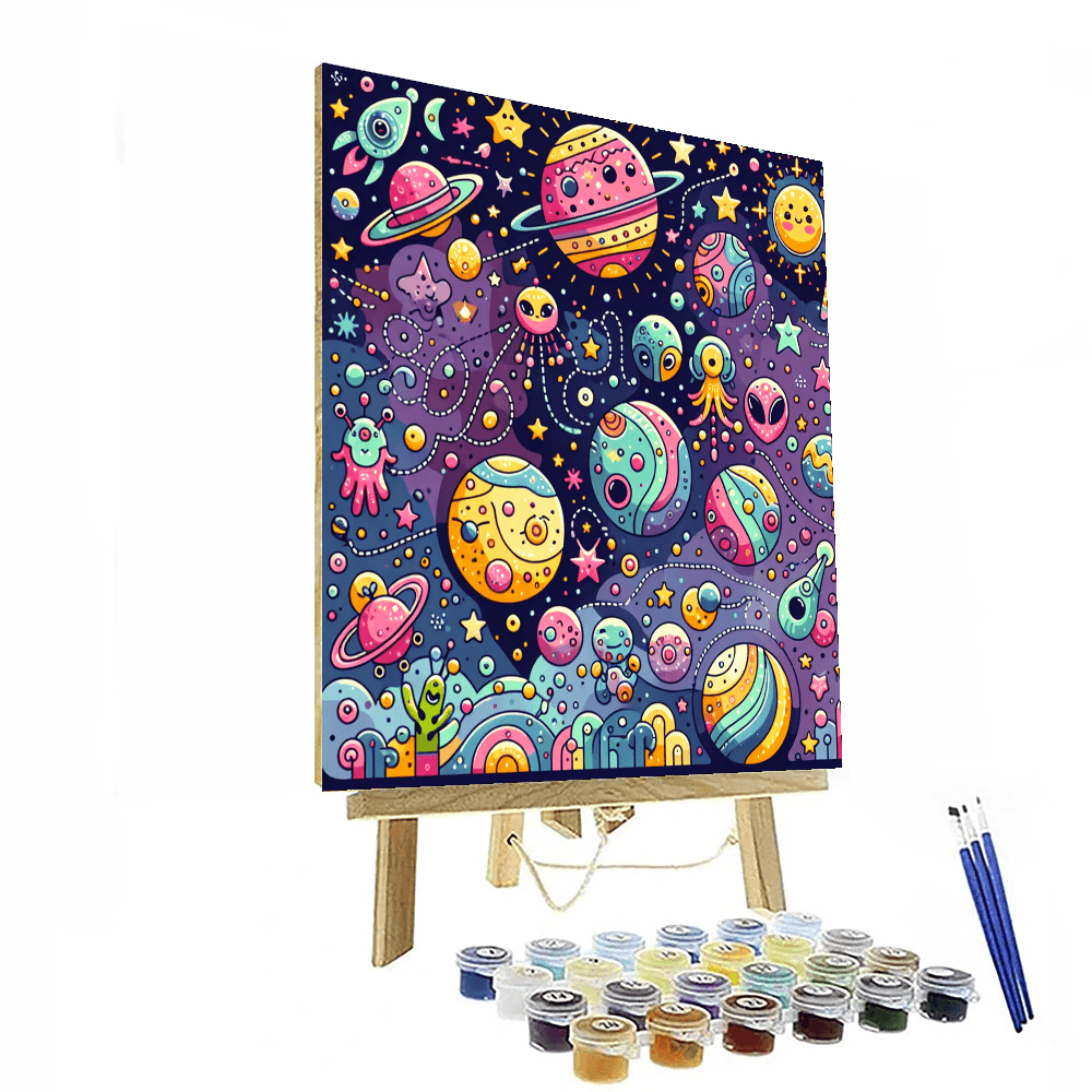 Creative Cosmic Journey Painting By Numbers Kit