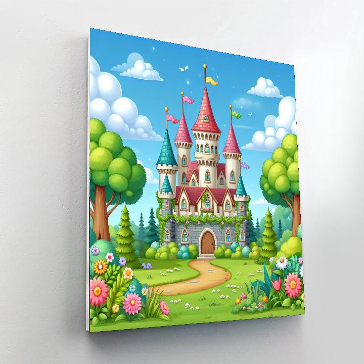 Friendly Fairy Tale Castles Paint By Color